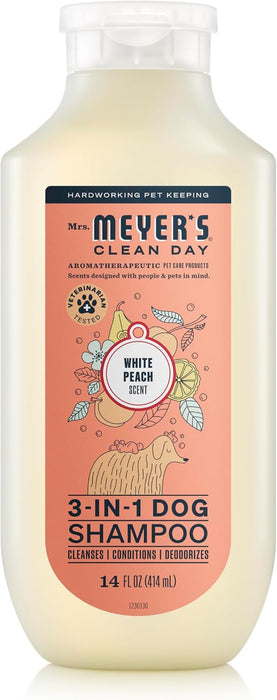 Clean Day 3 in 1 Dog Shampoo, White Peach Scent, 14oz