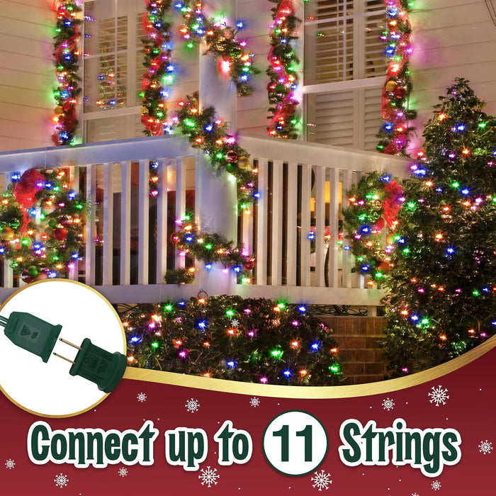 christmas lights for tree - 35 colored warm xmas lights | 6.6 ft long