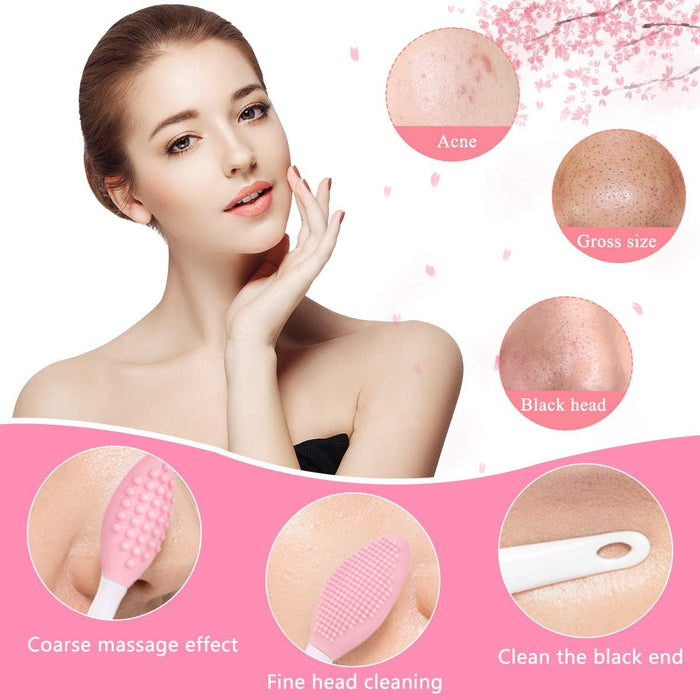Silicone Face Scrubber Kit: Exfoliator Blackhead Skin Care Tool