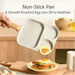 Egg Frying Pan, 3 Section Omelette Pan with Nonstick Coating, Aluminium Alloy, Suitable for Gas and Induction Stove