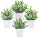 4 Pack 7" Mini Fake Plants, Artificial Plants for Bathroom Decor