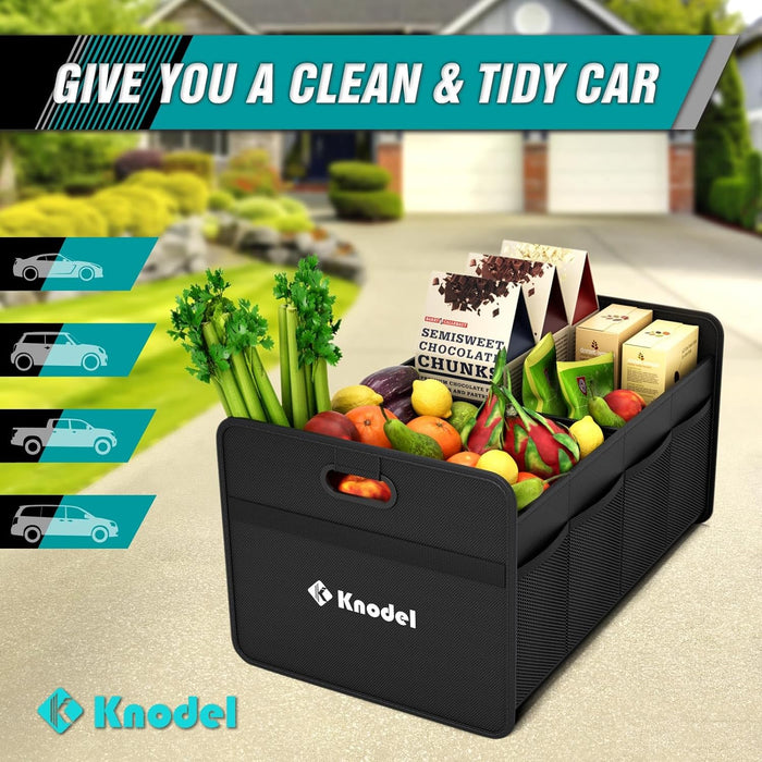 Foldable Trunk Storage Organizer for Car and Sedan (Small, Black)