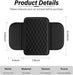 Car Center Console Cover, Upgraded Leather Car Armrest Cushion with 2 Storage Pockets, Universal Waterproof Cushion Pad,