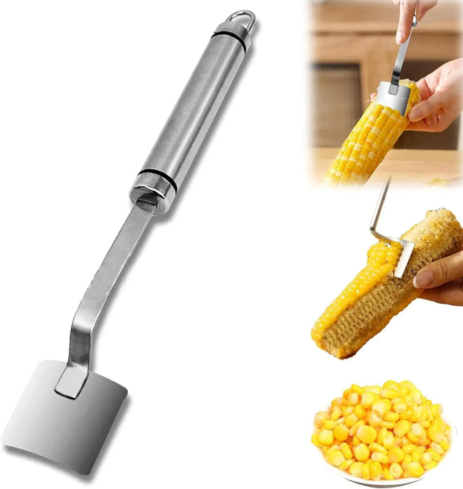 Corn Peeler,Corn on the Cob Remover,Manually Operated Corn Kernel Stripper Handle Easy to Clean Corn Stripping Shovel