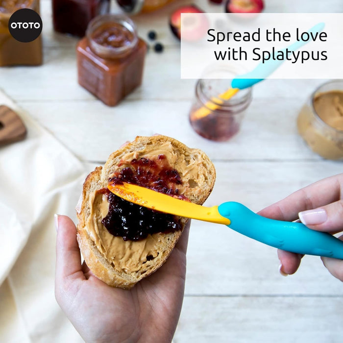 Splatypus Jar Spatula for Scooping and Scraping - Unique Fun Cooking Kitchen Gadgets for Foodies - BPA-free & 100% Food 