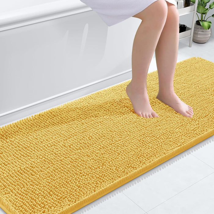 Bathroom Rugs 30X20, Extra Soft Absorbent Chenille Bath Rugs, Rubber Backing Quick Dry, Machine Washable Bath Mats for Bathroom Floor, Tub and Shower, Home Decor Accessories, Grey