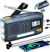 Emergency Weather Radio NOAA Alert Hand Crank Solar 2000mAh Phone Charger