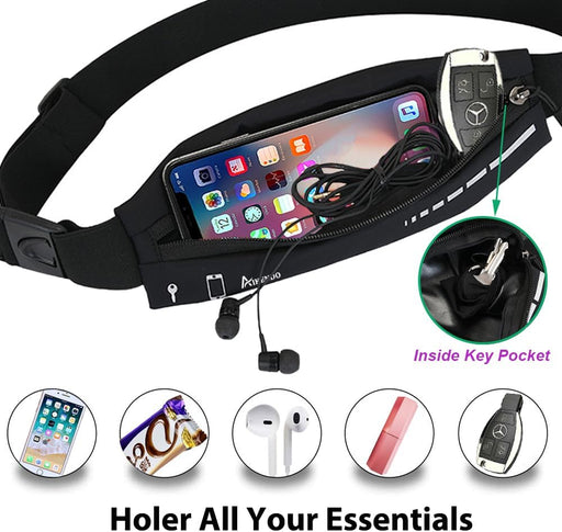 Slim Running Belt for Women Men,Runners Fanny Pack Phone Holder