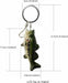 Bass Fishing Keychain Gifts, Bass Fish Key Chain for Men, Cool Fishing Keychain Stuff Funny for Fishing Lovers