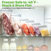 10 Pack Reusable Freezer Bags, Extra Thick Leakproof Food Storage Bags BPA-Free Plastic Storage Bags for Marinate Meat S
