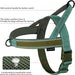 No Pull Dog Harness with Soft Padded Handle,Reflective Strip Escape Proof and Quick Fit to Adjust Harness,Easy for Training Walking for Small & Medium and Large Dogs(Green,L)