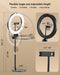 Desk Ring Light with Stand for Computer, Desk Light for Video Recording