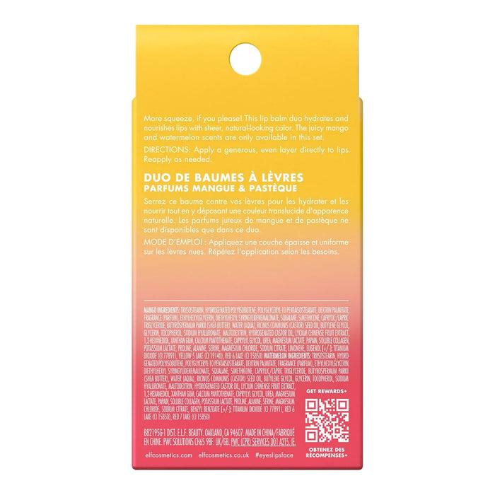 Squeeze Me More Lip Balm Duo, Mango, Watermelon