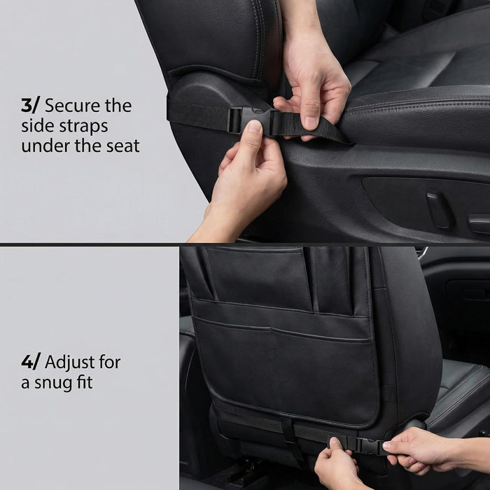 Backseat Car Organizer Mats Back Seat Organizers and Storage Bag with Touch Screen Tablet Holder for Kids Toddlers Car Seats, Travel Accessories, Road Trip Essentials Kids