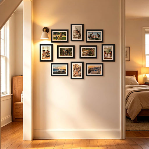 5x7 Picture Frame, Photo Collage Wall Decor Set of 10, Black