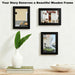 5x7 Solid Wood Picture Frame with Real Glass Cover Black