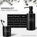 Matte Black Bathroom Accessories Set, 5 Pcs Bathroom Accessories Set, Glass Soap Dispenser and Toothbrush Holder Set, Qtip Holder and Cotton Ball Holder, Modern Bathroom Decor Sets
