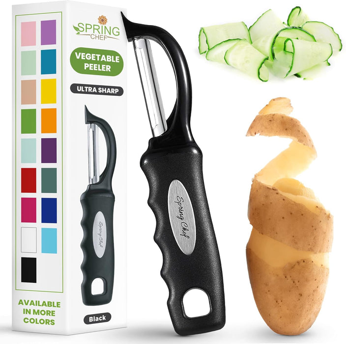 Original Swivel Vegetable Peeler with Soft Grip Handle, Black