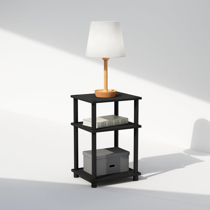 JUST Toolless 3-Tier Night Stand, Open Storage, Americano