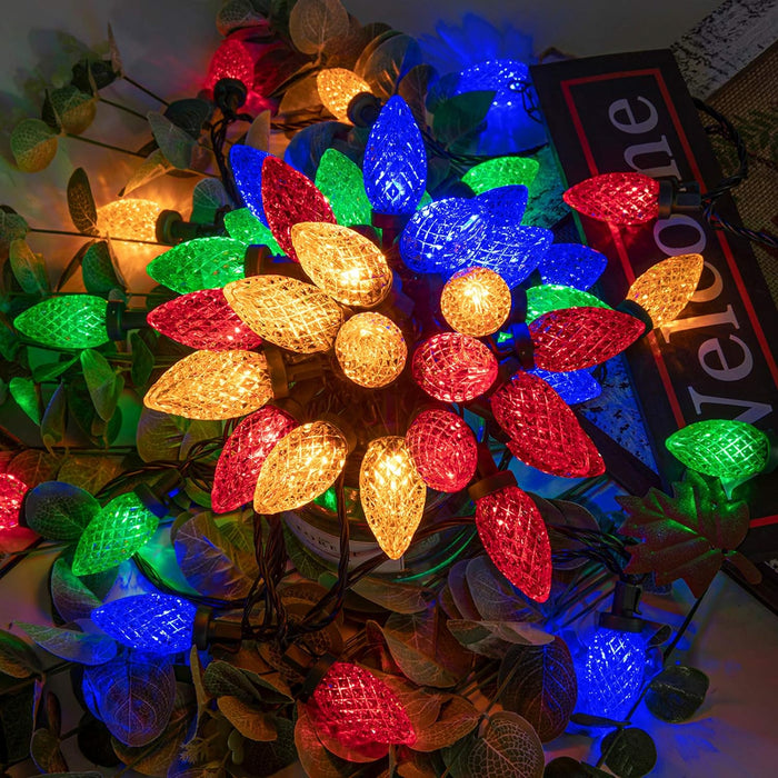 100LED 81FT C9 Christmas String Lights Plug in Fairy Twinkle Multicolor