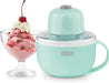 My Mug Ice Cream Maker Machine (Aqua): Multi-Purpose Soft Serve Ice Cream Machine with (2) Bowls for Homemade Gelato, Sorbet, Frozen Yogurt, Built-In Ingredient Chute, Easy to Clean and Store