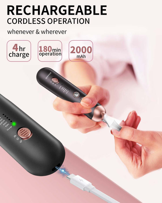 Electric Nail File Toe Nail Grinder for Thick Toenails Manicure Kit