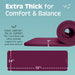 Retrospec Solana Yoga Mat 1" Thick w/Nylon Strap for Men & Women - Non Slip Exercise Mat for Home Yoga, Pilates, Stretch
