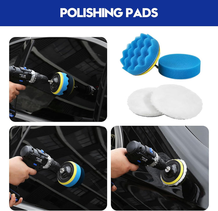45Pcs Car Detailing Kit Detailing Brush Set Car Wash Cleaning Kit Blue