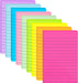 9 Pads Lined Sticky Notes 4x6 in, Bright Large Notepads with Lines