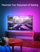 LED Lights for TV, 16.4ft TV LED Backlight for 45-75 Inch TVs, RGB TV Backlight Behind with Music Sync, Smart APP and Button Control Strip Lights USB Powered for Bedroom/Gaming