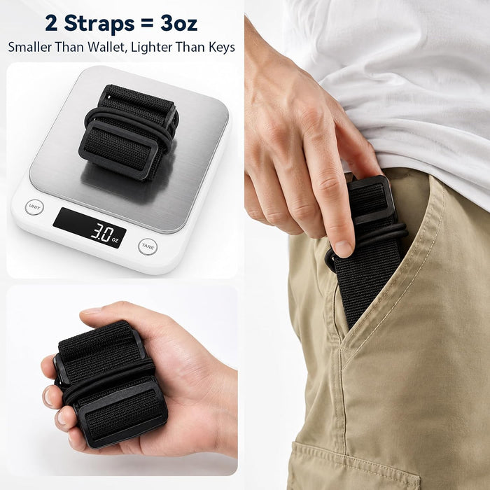 Luggage Straps for Suitcases, 2 Pack, Black
