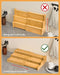 Spice Rack 3-Tier Natural Bamboo, Adjustable Cabinet Organizer Shelf