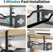 Under Desk Cable Management Tray No Drill, Metal Mesh Cable Management Under Desk with Clamp Mount, 2 Hole Cable Tray with Wire Management and Cord Organizer for Home Office Standing Desk