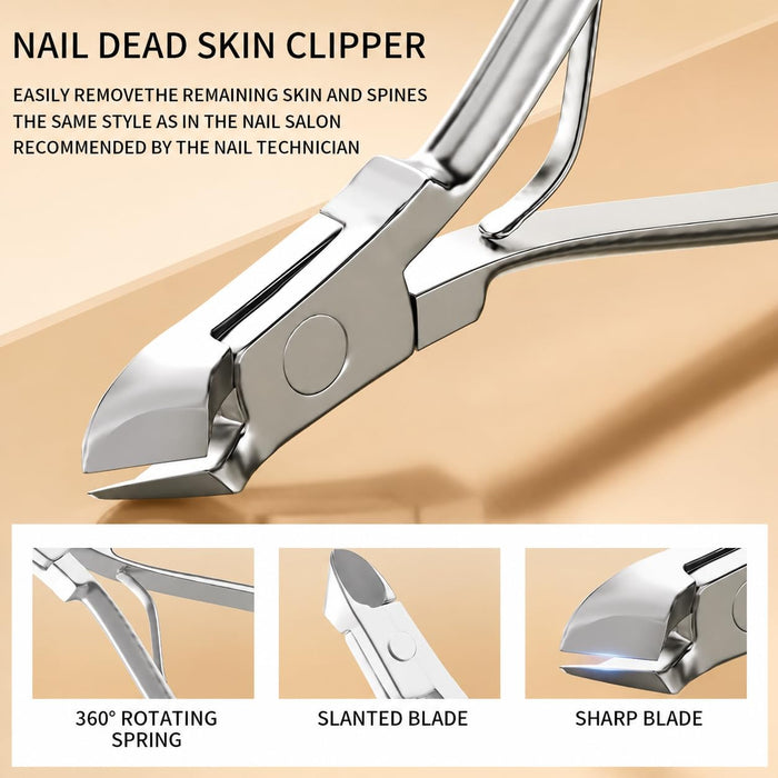 Manicure Set, Stainless Steel Nail Clipper Set with Luxurious Travel Case