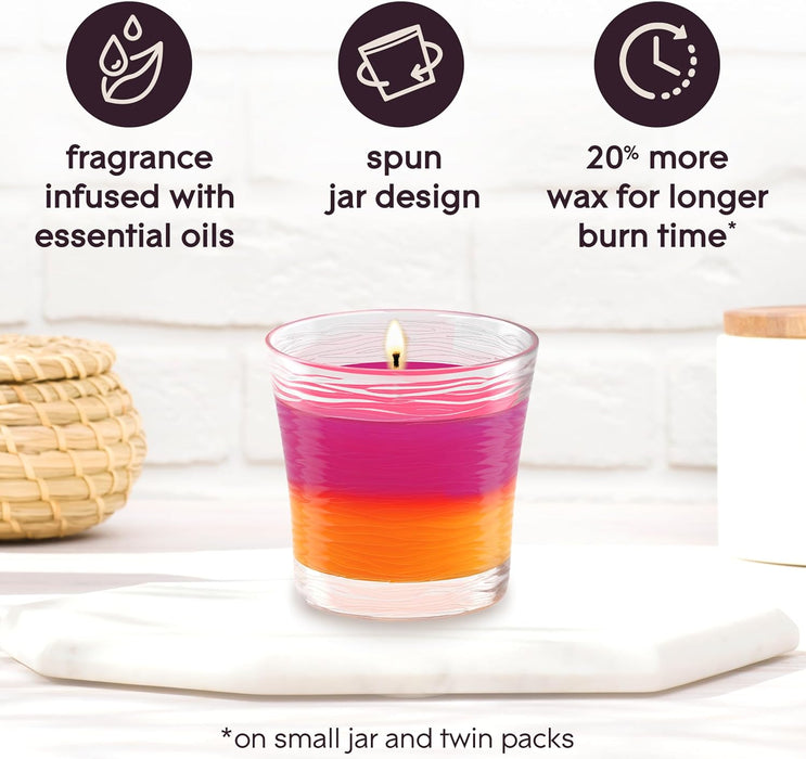 2in1 Scented Candle, Hawaiian Breeze & Vanilla Passion Fruit, 3 Count