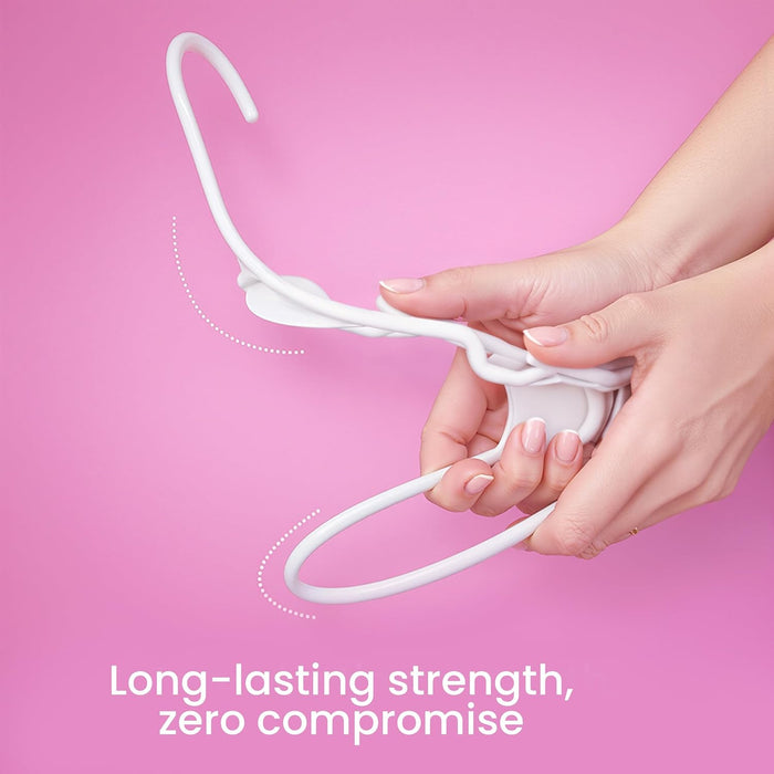 Plastic Hangers 50 Pack – Space Saving Clothes Hanger White