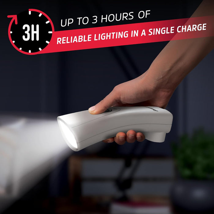 Auto-On LED Flashlights Rechargeable (3-Pack) for Home Power Failure, Plug in LED Flashlight for Power Outage, Night Lig