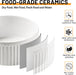 Non-Slip Ceramic Dog Bowls,6" Dog Food and Water Bowl Set with Silicone Base, 32oz/4cups Weighted Flip-Proof Pet Feeding
