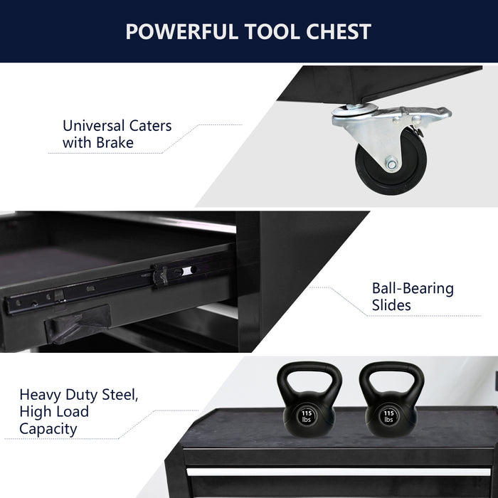 Heavy-Duty Rolling Metal Tool Cart