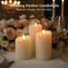 Flickering Flameless Candles with Remote, Fake Candles Set of 3