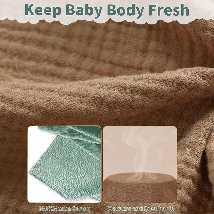 Muslin Swaddle Blankets for Newborn, 2 Pack Breathable Soft Receiving Blanket, Large 41 x 41 inches Swaddle Wrap Burping
