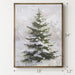 Christmas Decorations-18“ x 24" Lighted Framed Snowy Tree Canvas Wall Decor
