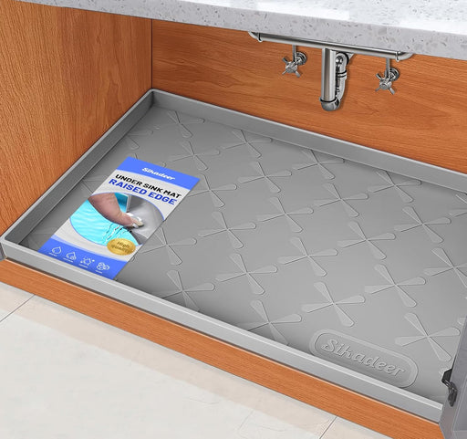 Waterproof Under Sink Mat 34" x 22", Silicone Mat Kitchen liner
