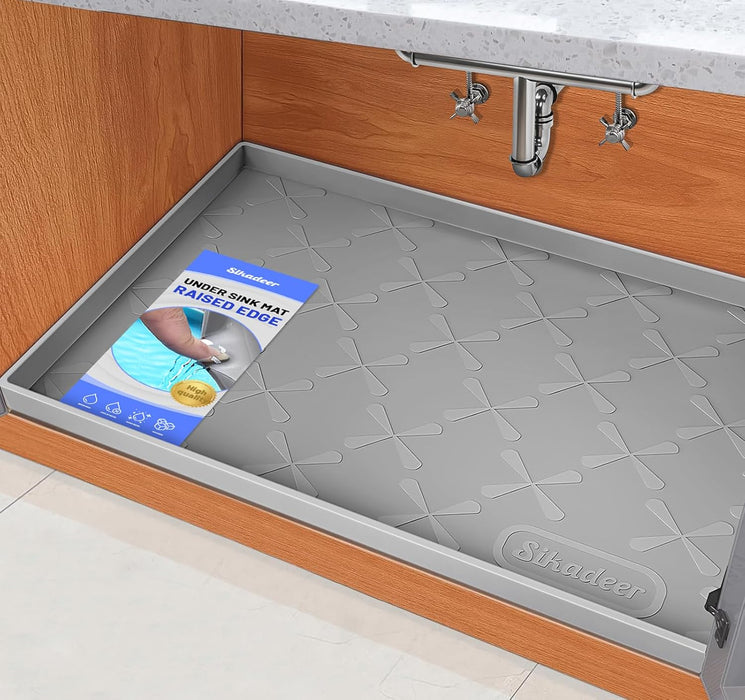 Waterproof Under Sink Mat 34" x 22", Silicone Mat Kitchen liner
