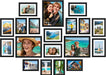 Picture Frames set of 19, Including 8x10, 5x7, 4x6 Black Frame