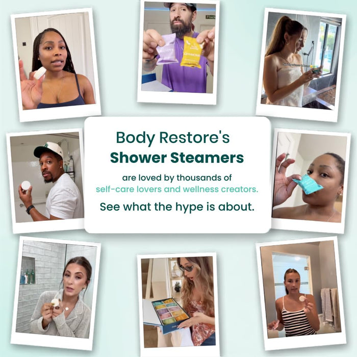 BodyRestore Shower Steamers Aromatherapy, Self Care Gifts, Relief 15 Pack