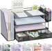 Metal Mesh Desk Organizers and Accessories with File Holder
