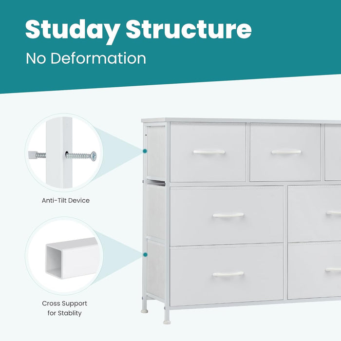 7 Drawer Fabric Dresser, Storage Tower for Bedroom and Closet