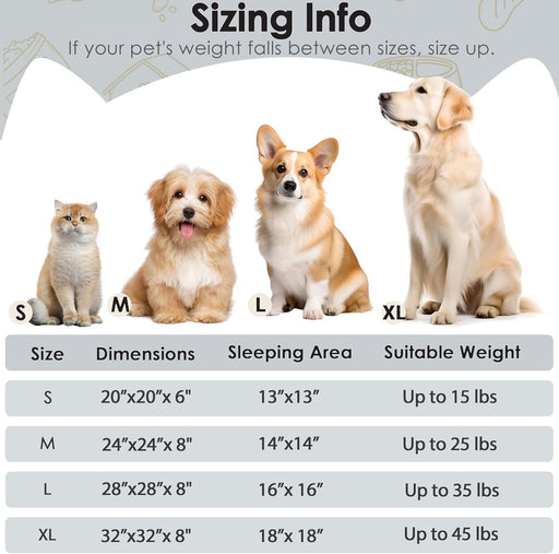 Dog & Cat Bed for Indoor Cats, 20in Calming Donut Bed (Light Grey)