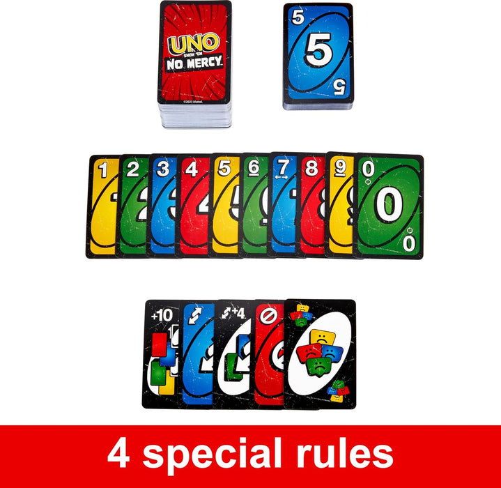 UNO Show ‘em No Mercy Card Game in Storage Tin,Ages 7+